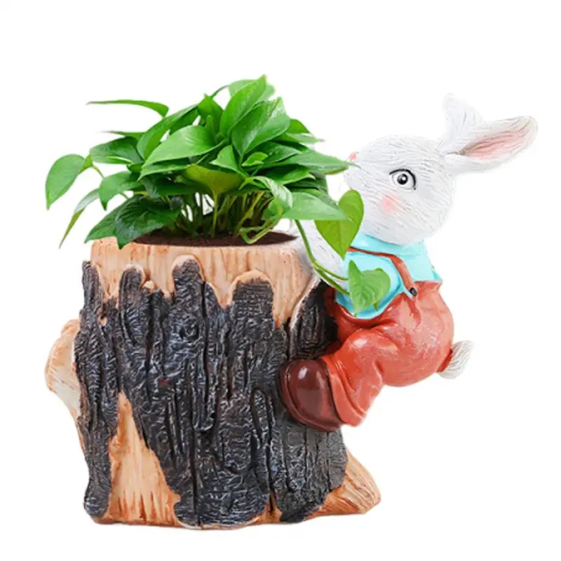 3D Printed Easter Bunny Egg Rabbit Flower Pot Bunny Garden Container Rabbit Succulent Planter Garden Planting Pot Bonsai Pot