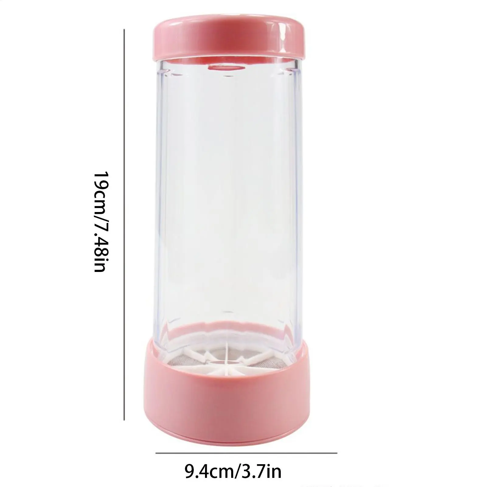 Powdered Sugar Shaker Rotation Flour Shaker Dispenser Fine Mesh Sifter Ergonomic Holder for Baking Pantry Countertop Kitchen