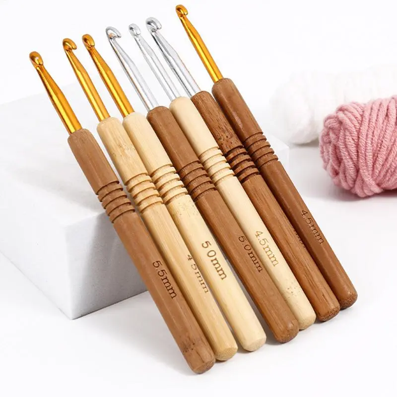 Crochet Hooks 9X Ergonomic Knitting Yarn Crocheting Needles Weave Yarn Knitting Needles Kit for Beginners Crocheters Knitters
