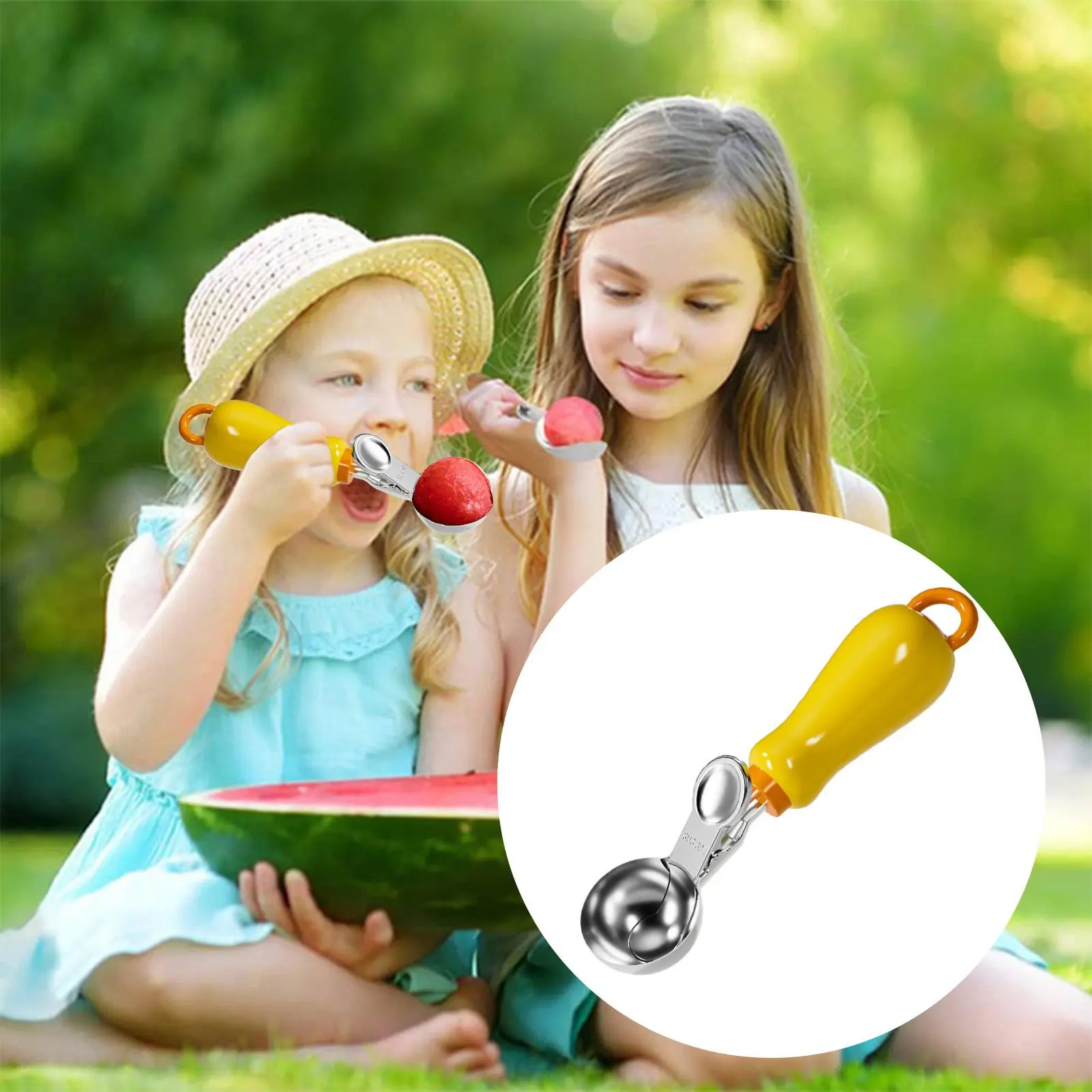 Cookie Scooper Reboundable Stainless Steel Cookie Scoop Hangable Kitchen Gadget Ice Cream Dispenser For Daily Use Commercial