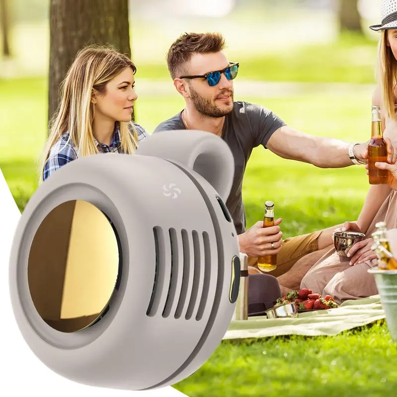 Clip On Fan Cooling Small Fan With Clip Bladeless Portable Wearable Battery Operated Cool Gadgets Air Cooler 3 Speeds Adjustable