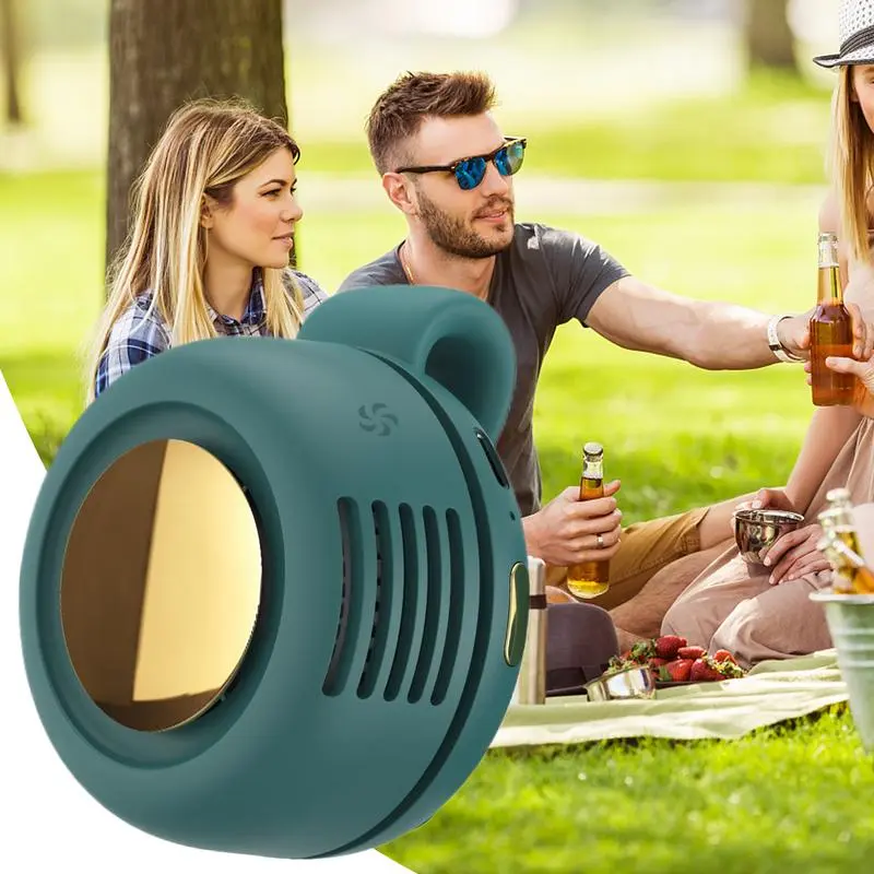Clip On Fan Cooling Small Fan With Clip Bladeless Portable Wearable Battery Operated Cool Gadgets Air Cooler 3 Speeds Adjustable