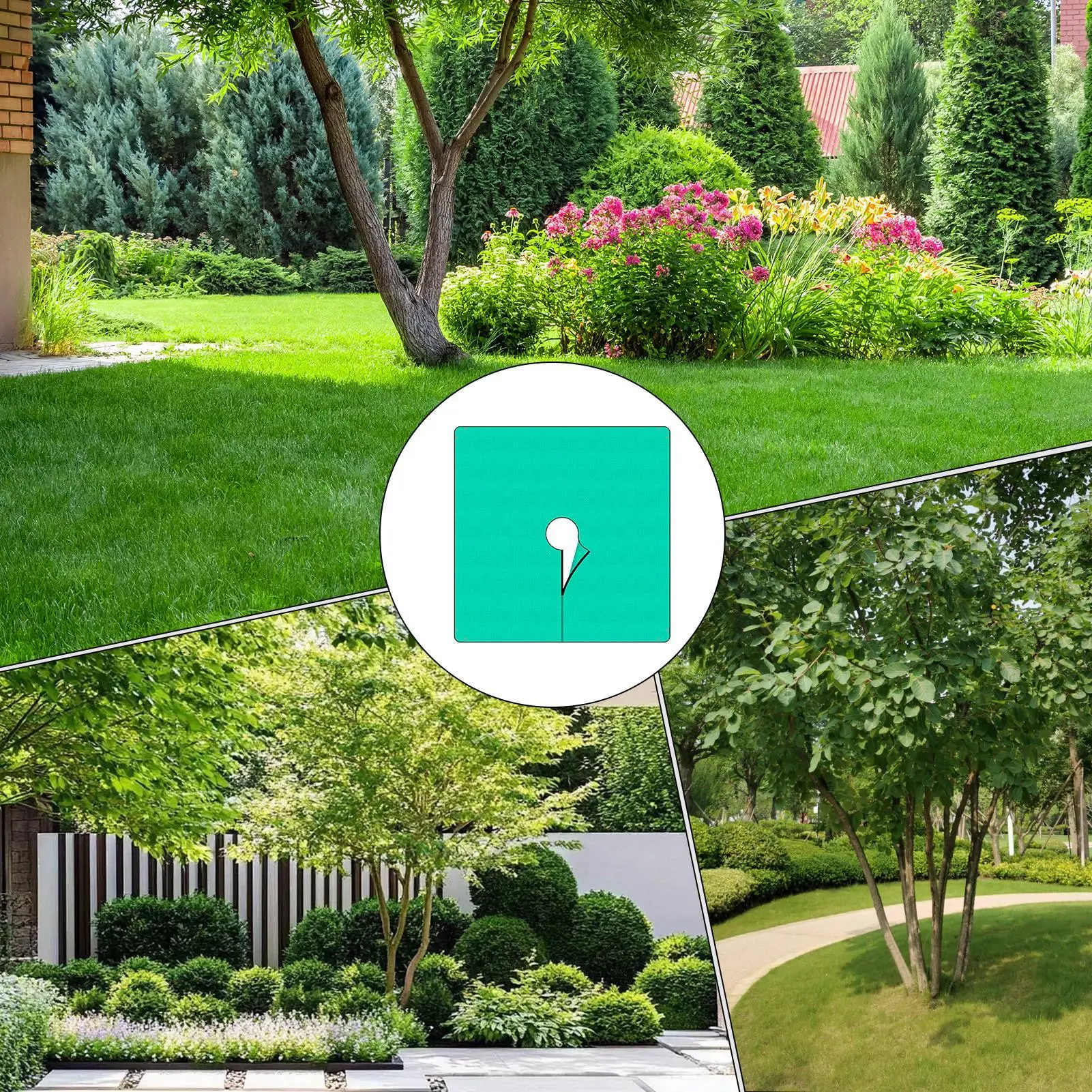 Landscape Tarp Lawn Fabric Heavy Duty Waterproof Barrier Mats 79 X 79 Inches GrassControl Cover Blocker For Outdoor Yard Lawn