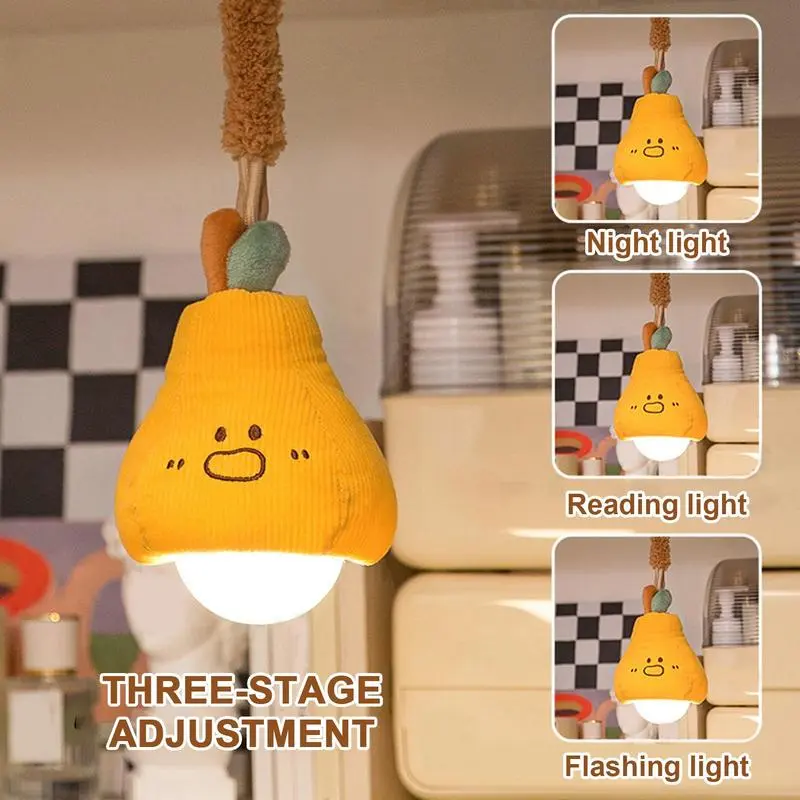Pear Light 12W Night Lamp For Kids Energy Saving Bulb Lantern Modern Lighting For Boys Girls Dorm Kitchen College Decor