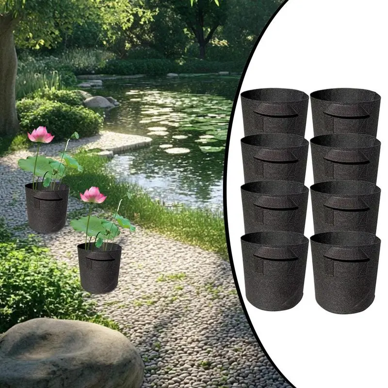 Aquatic Planter Pond Planter Non Woven Fabric Pots Lily Basket Grow Bags Multifunctional Water Garden Accessories For Patio Farm