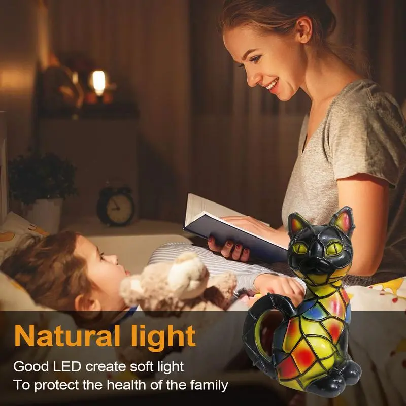 Animal Led Table Lamp Creative Resin Ambient Light Resin Stained cat/dog Lamp Ornament Cute Animal Themed Table Lamp