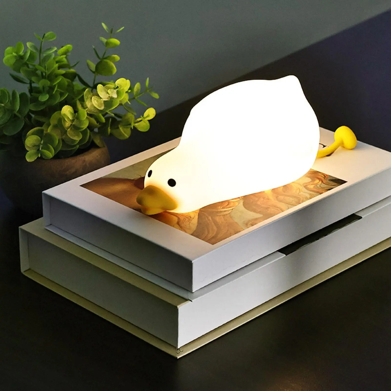 Duck Light Kids Animal Night Light Dimmable Rechargeable Auto Off 3 Modes Lighting For Home Breastfeeding Sleep Bedroom Dorm
