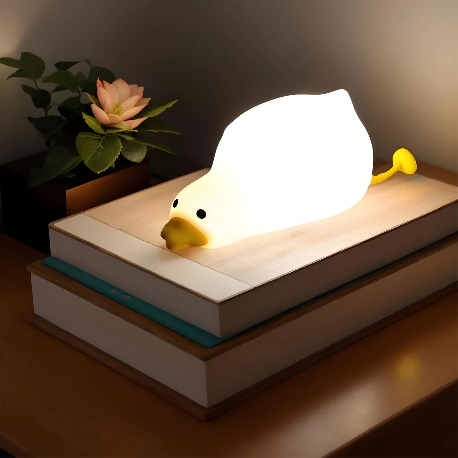 Duck Light Kids Animal Night Light Dimmable Rechargeable Auto Off 3 Modes Lighting For Home Breastfeeding Sleep Bedroom Dorm