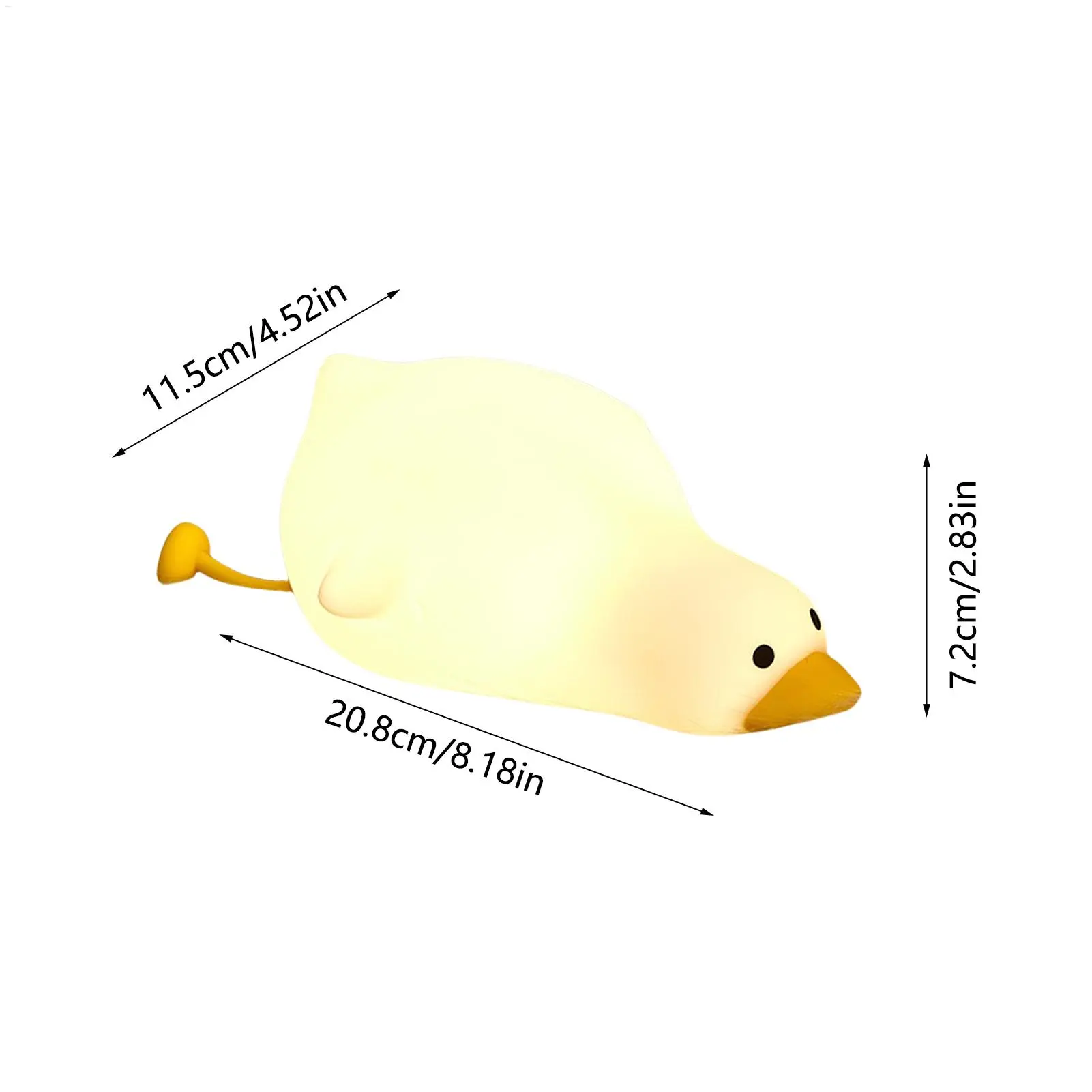Duck Light Kids Animal Night Light Dimmable Rechargeable Auto Off 3 Modes Lighting For Home Breastfeeding Sleep Bedroom Dorm