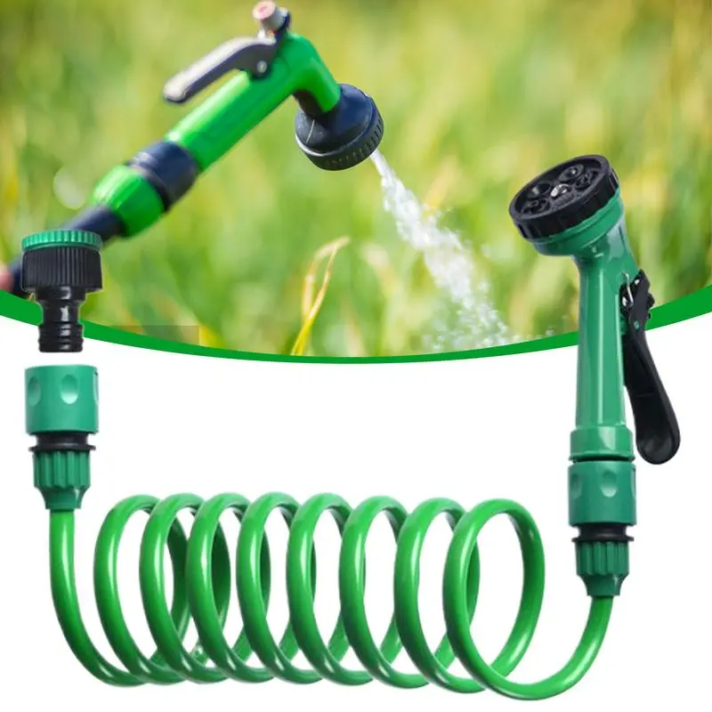 coil garden hose Water Hose Expandable flexible garden hose 5 Watering Modes Irrigation System Lightweight Ergonomic Sprayer