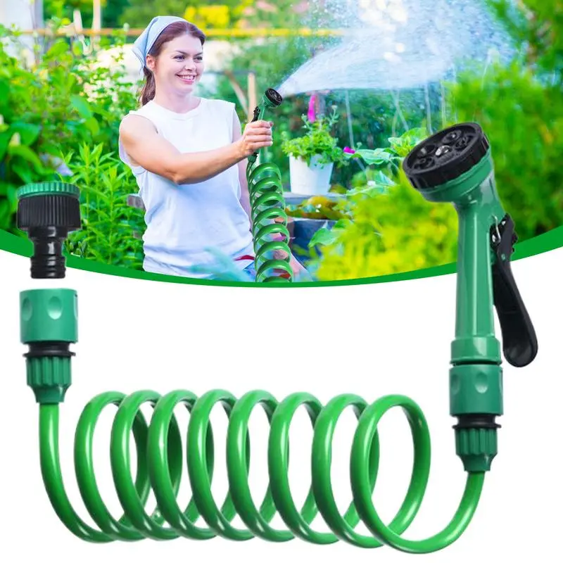 coil garden hose Water Hose Expandable flexible garden hose 5 Watering Modes Irrigation System Lightweight Ergonomic Sprayer