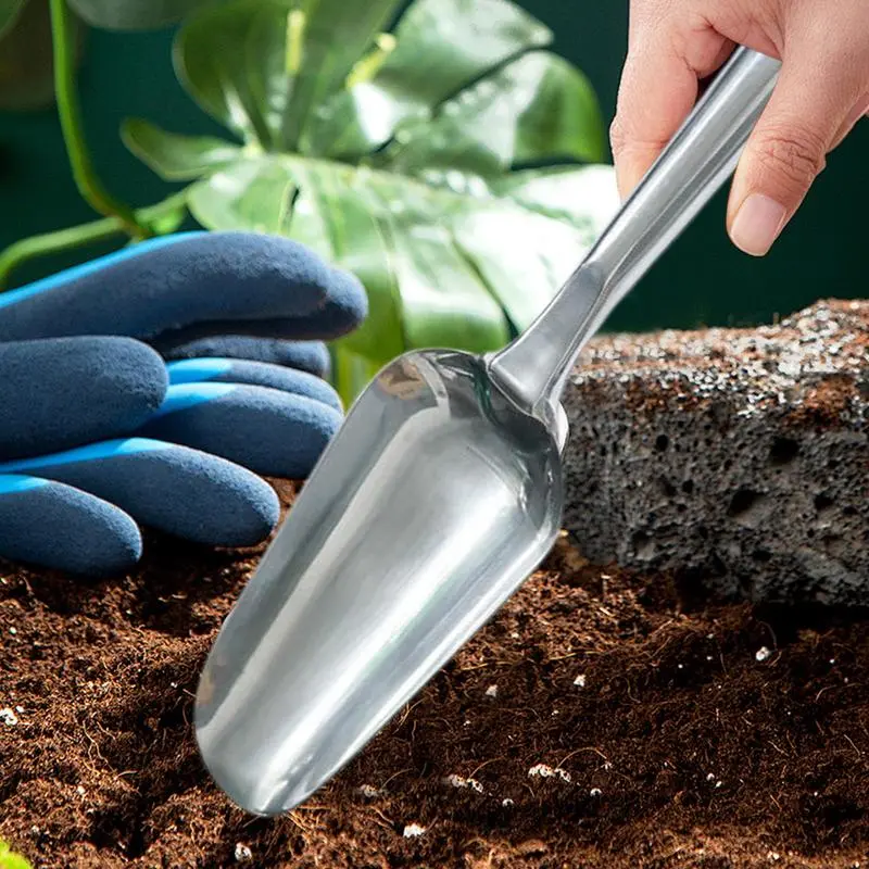 Plant Potted Flower Gadget Stainless Steel Spade Shovel Rake Ergonomic Waterproof Garden Planting Tool Garden Spades For Indoor
