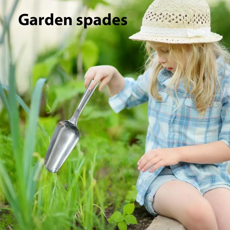 Plant Potted Flower Gadget Stainless Steel Spade Shovel Rake Ergonomic Waterproof Garden Planting Tool Garden Spades For Indoor