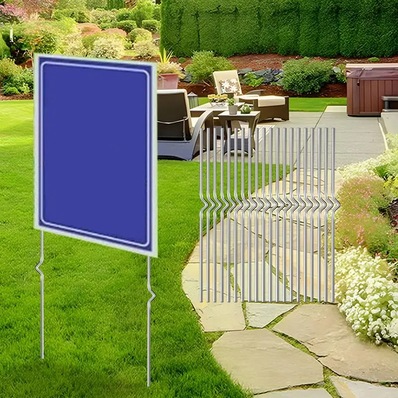 Yard Sign Stakes Yard Signs Stainless Steel 20pcs Yard Stake Metal Stakes Waterproof & Windproof Secure Signage For Business