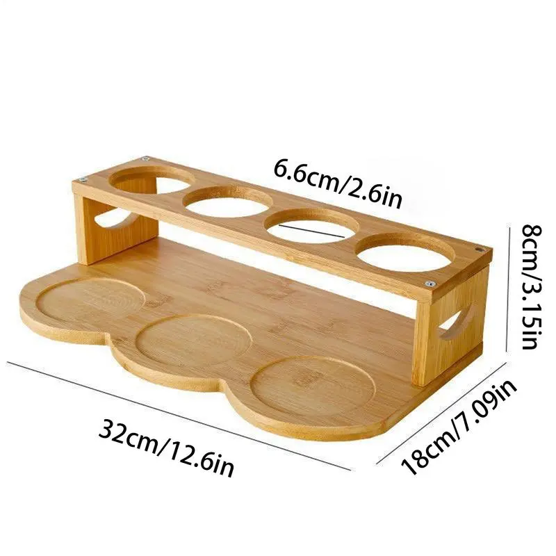Seasoning Holder Olive Oil Dispenser Bottle Shelf Creative 3 Round And 4 Holes Seasoning Bottle Stand For Oil Vinegar Bottle
