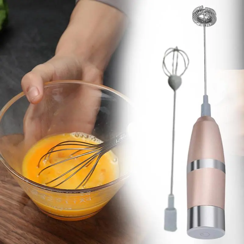 Electric Milk Frother Rechargeable Handheld Blender Mixer Stirrer Coffee Frother Food Blender Egg Beater Coffee Whisk Mixer