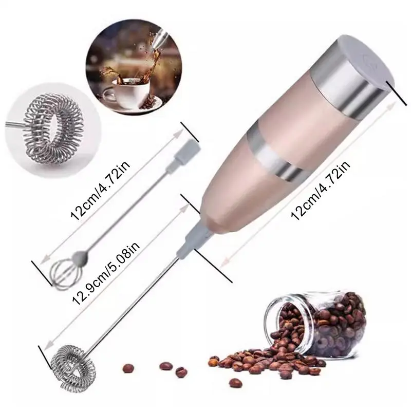 Electric Milk Frother Rechargeable Handheld Blender Mixer Stirrer Coffee Frother Food Blender Egg Beater Coffee Whisk Mixer
