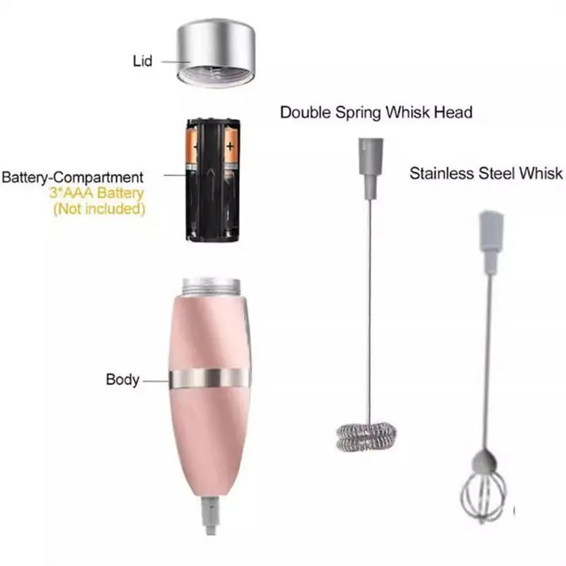 Electric Milk Frother Rechargeable Handheld Blender Mixer Stirrer Coffee Frother Food Blender Egg Beater Coffee Whisk Mixer