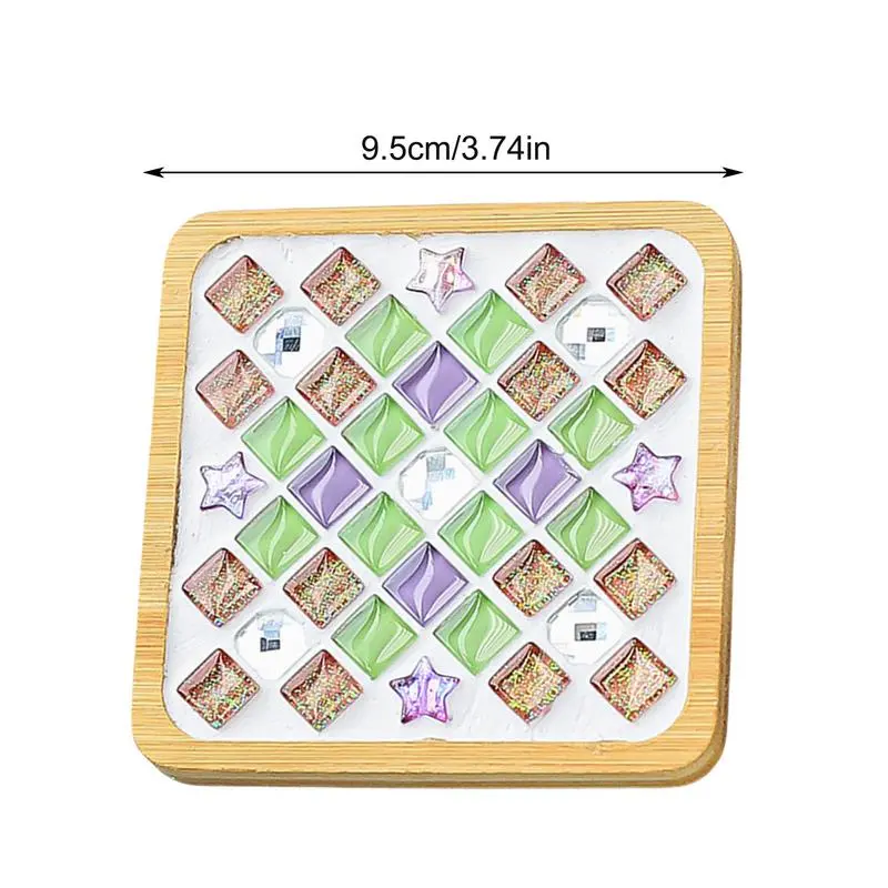 DIY Mosaic Coasters Drinks Tray DIY Coaster Mosaic Crafts Kits Mosaic Crafts Materials Cup Mats Tableware Mats For Birthday Gift