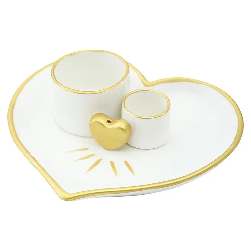 4 in 1 Incense Burner  Ceramic Simple Style Candlestick Holder  Holy Wood Burning Tool Ceramic Censer  for Meditation Yoga Room