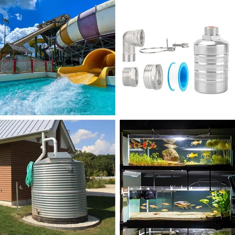 Tank Float Valve Stainless Steel Water Control Float Valve Residential No Electricity Needed Automatic Controller For Pond