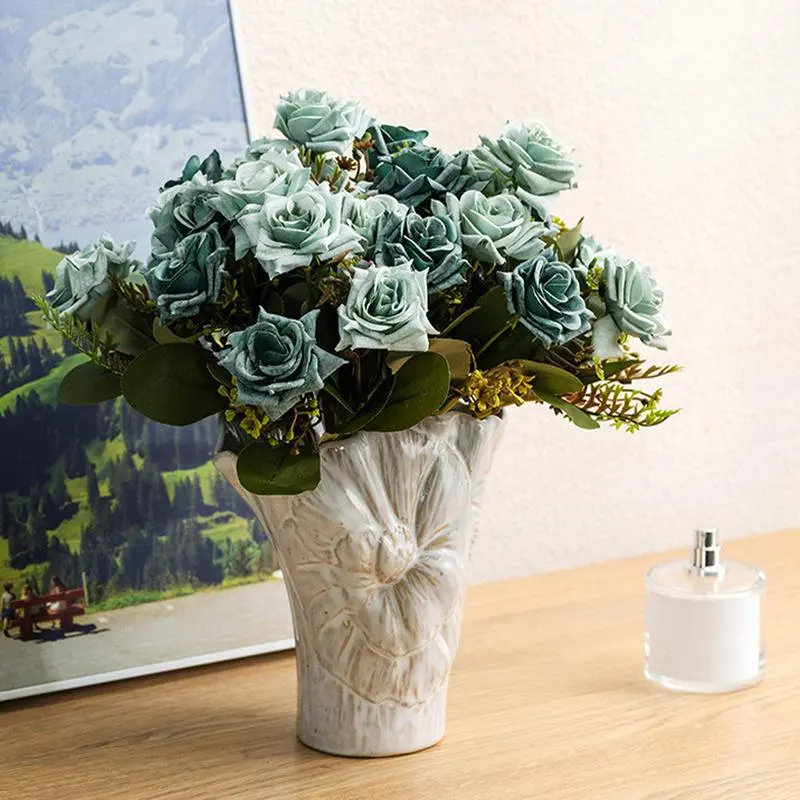 Ceramic Flower Vase Ceramic Hydroponic Vase Aesthetic Decoration Hydroponic Container Nordicc Decorative Vase Dry Flower Vases
