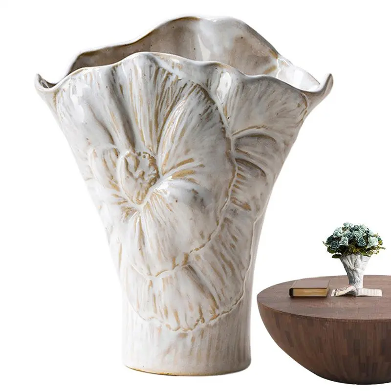 Ceramic Flower Vase Ceramic Hydroponic Vase Aesthetic Decoration Hydroponic Container Nordicc Decorative Vase Dry Flower Vases