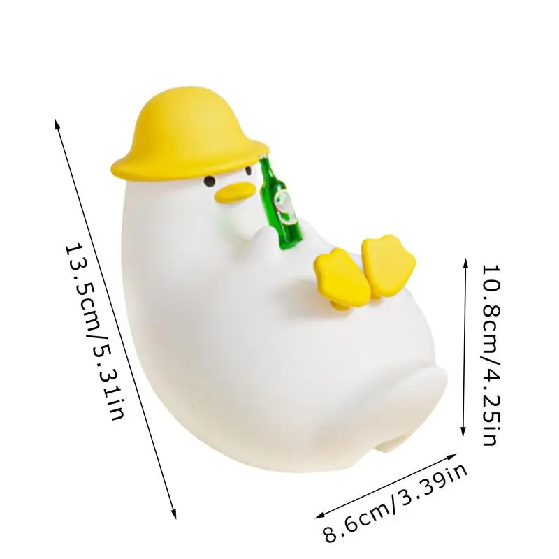 Duck Sleep Lamp 3-Grade Dimmable Silicone Holding Beer Bottles Night Light Soft Light Table Lamp USB Charging For Eye Protection