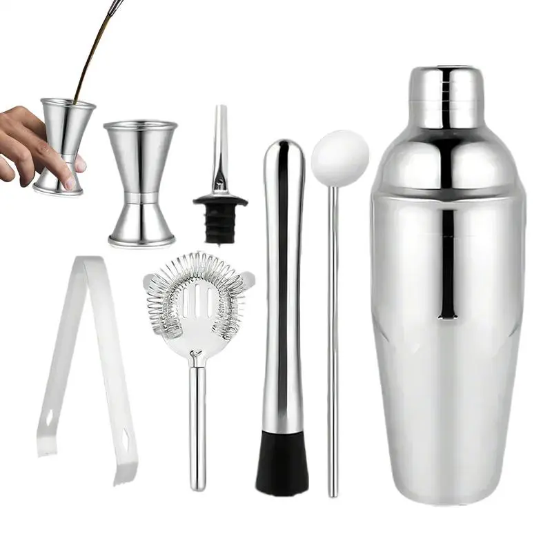 Cocktail Shaker Stainless Steel Liquor Shaker Bartender Cocktail Tool  Elegant Leakproof Drink Mixer Wine Martini Boston Shaker