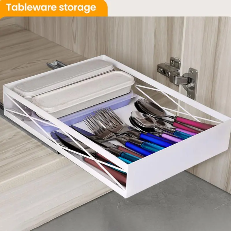 Pull Out Drawers For Cabinets Slide Out Cabinet Organizer Multifunctional Heavy Duty Pull-out Home Organizers White Slide Out