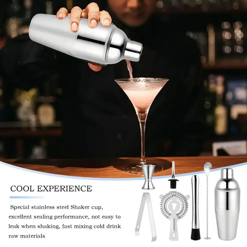Cocktail Shaker Stainless Steel Liquor Shaker Bartender Cocktail Tool  Elegant Leakproof Drink Mixer Wine Martini Boston Shaker