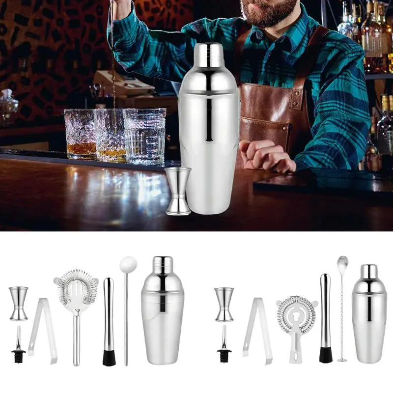 Cocktail Shaker Stainless Steel Liquor Shaker Bartender Cocktail Tool  Elegant Leakproof Drink Mixer Wine Martini Boston Shaker