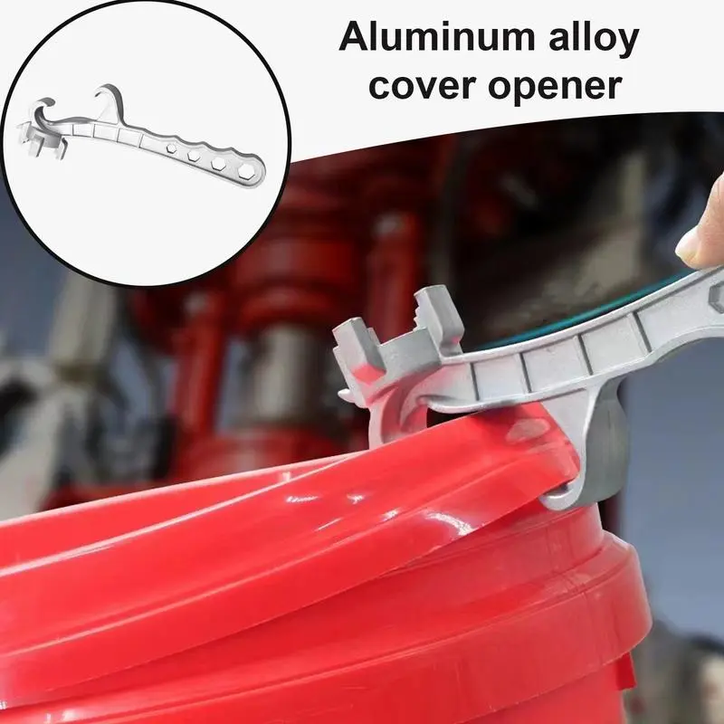 Bucket Opener Multifunctional Bucket Opener Ergonomic Pail Opener Buckets Lid Wrench Metal Can Opener Lid Remover Tool For Home