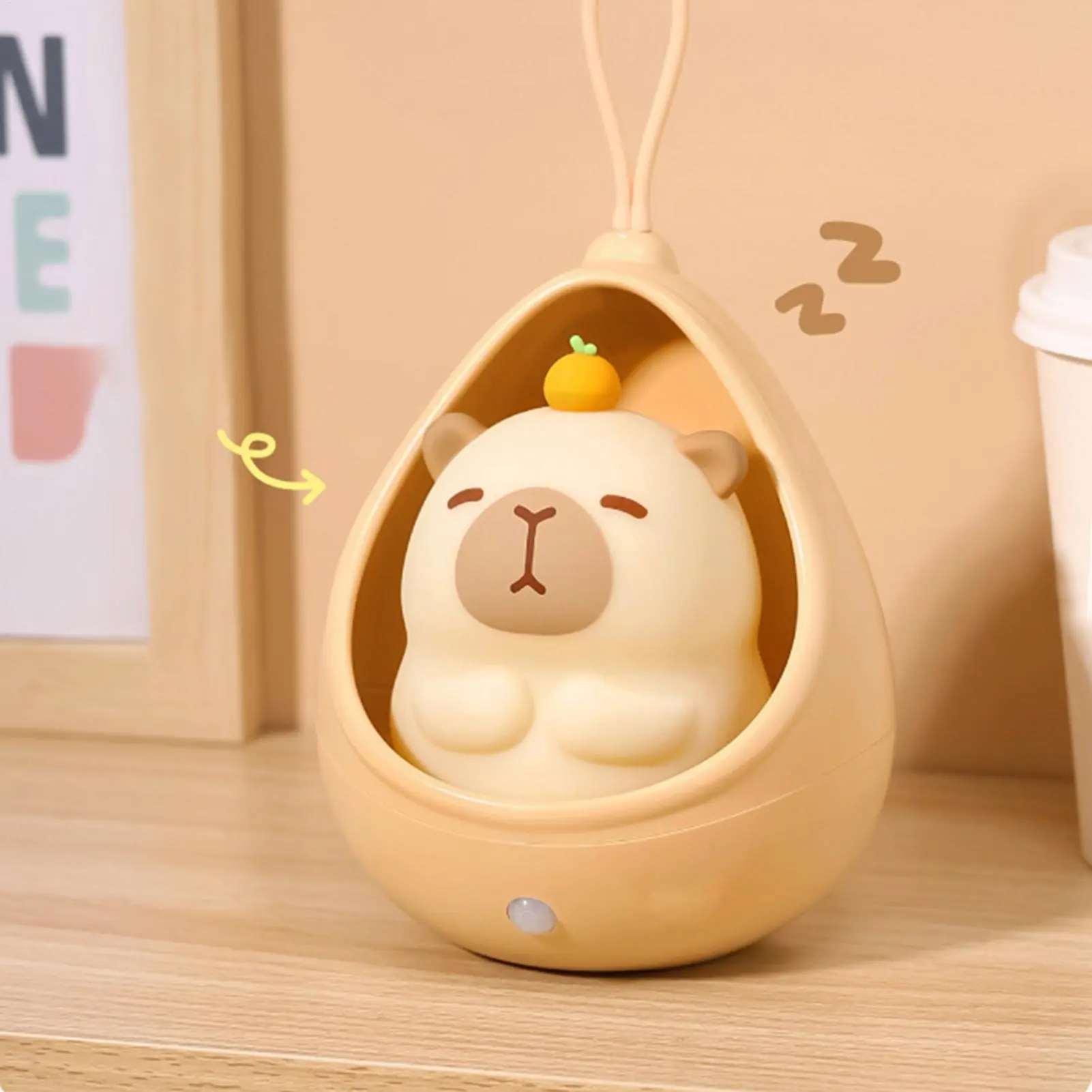 Capybara Night Light Capybara Cute Light Rechargeable Squishy Auto-Sensing Ornament Lighting For Nursery Desk Bedroom Kids