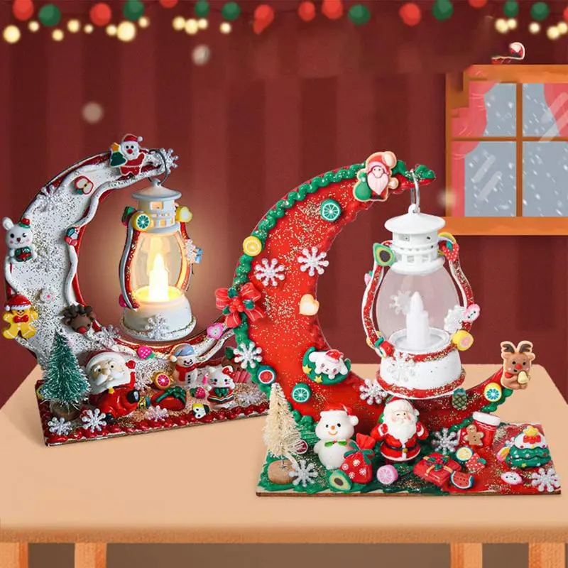 Santa Claus Night Light Christmas Cute Night Light For Kids Cream Glue Christmas Lights With Exquisite Christmas Themed