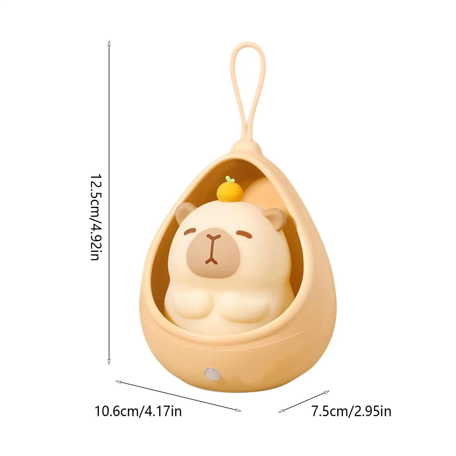 Capybara Night Light Capybara Cute Light Rechargeable Squishy Auto-Sensing Ornament Lighting For Nursery Desk Bedroom Kids