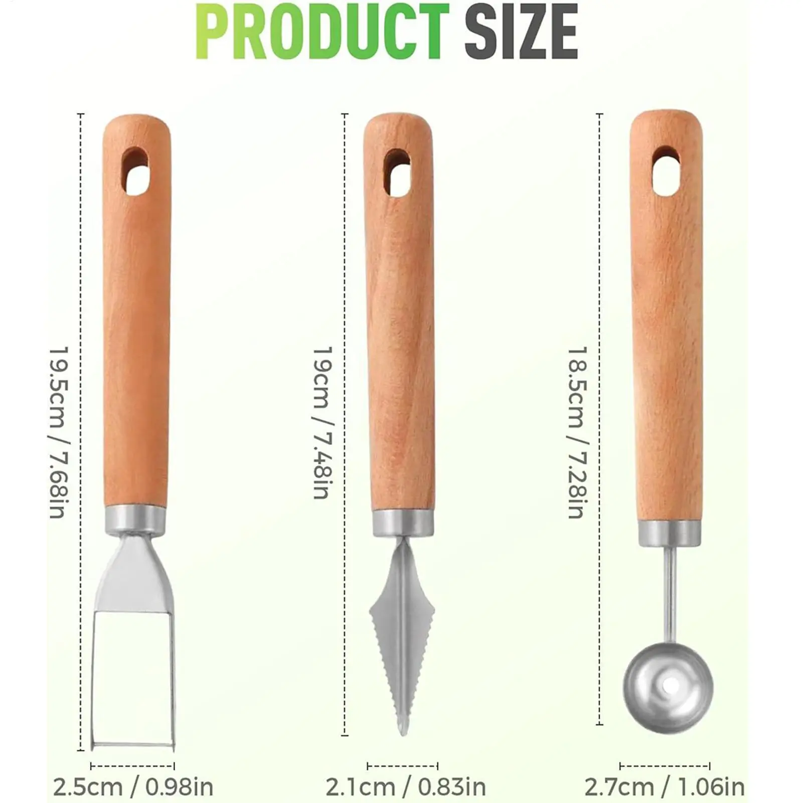 Watermelon Slicer Cutter Tool Stainless Steel Watermelon Fork Slicer 3 Pieces Multifunctional Chopper Rust-Resistant