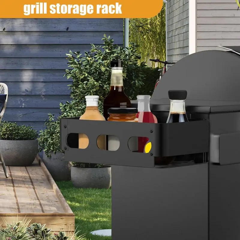 Griddle Accessories Organizer Griddle Accessories Organizer Storage Rack Griddle Holder For Dressings Tools Sauces With 3 Hooks