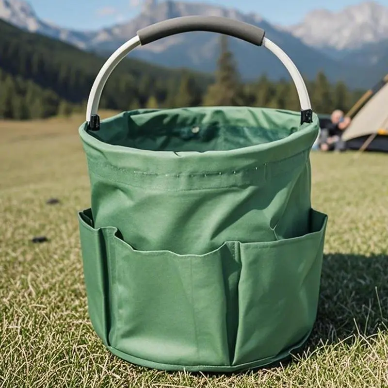 Tool Storage Bag Work Tool Bag Household Organizer Pouch Foldable Laundry Basket With Handle For Travel Home Garden Harvest