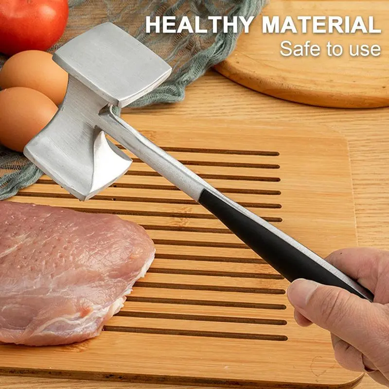 Chicken Hammer Tenderizer Heavy Duty Pounder Handheld Manual Aluminium Alloy Pounder For Beef Prepping Steak Mashing Nuts