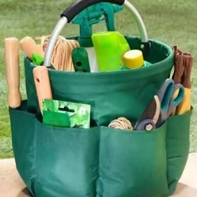 Tool Storage Bag Work Tool Bag Household Organizer Pouch Foldable Laundry Basket With Handle For Travel Home Garden Harvest