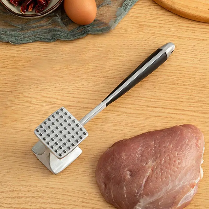 Chicken Hammer Tenderizer Heavy Duty Pounder Handheld Manual Aluminium Alloy Pounder For Beef Prepping Steak Mashing Nuts