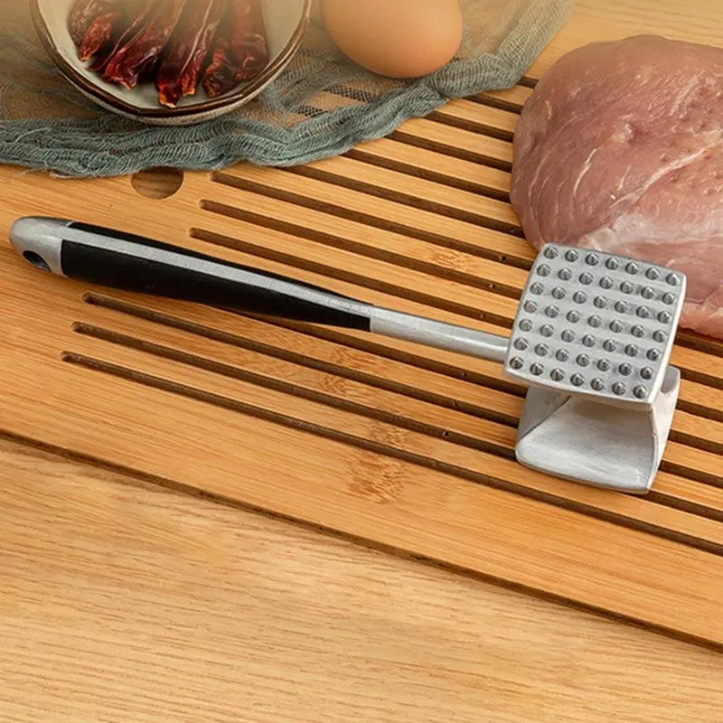 Chicken Hammer Tenderizer Heavy Duty Pounder Handheld Manual Aluminium Alloy Pounder For Beef Prepping Steak Mashing Nuts