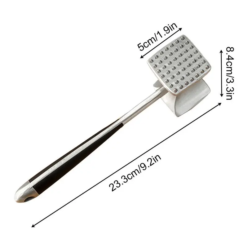 Chicken Hammer Tenderizer Heavy Duty Pounder Handheld Manual Aluminium Alloy Pounder For Beef Prepping Steak Mashing Nuts
