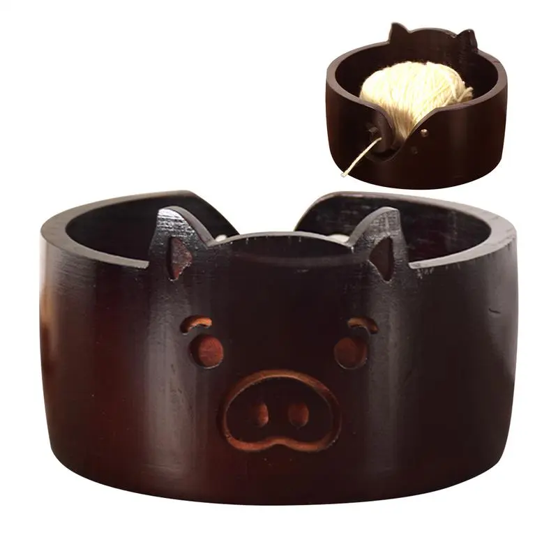 Yarn Bowl Wooden Crochet Bowls Cute Animal Shaped Container Crochet Organizer Storage Holder Knitting Supplies Organizer