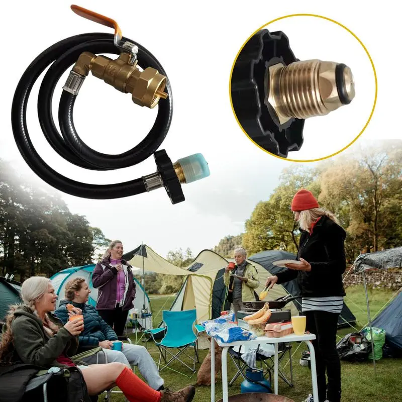 Propane Refill Adapter Hose, 91cm Long Propane Extension Hose, For 1 LB Propane Tank Propane Adapter Hose With ON/Off Control