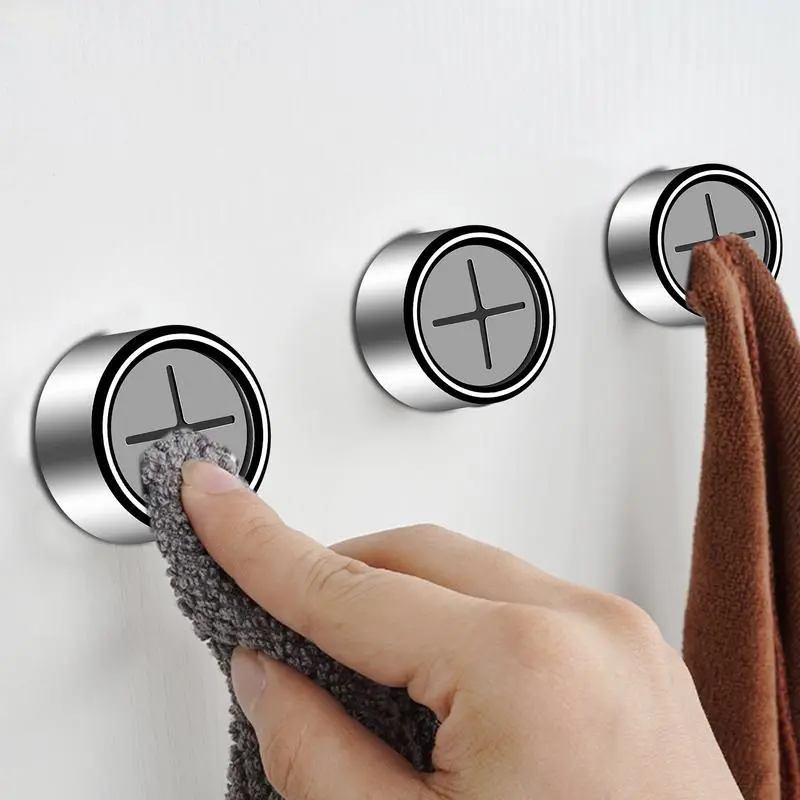 Bathroom Hooks For Towels 4 Pieces Push Dish Towel Hooks Storage Hanger Utility Organizer For Closet Entryway Rag Dish Cloth