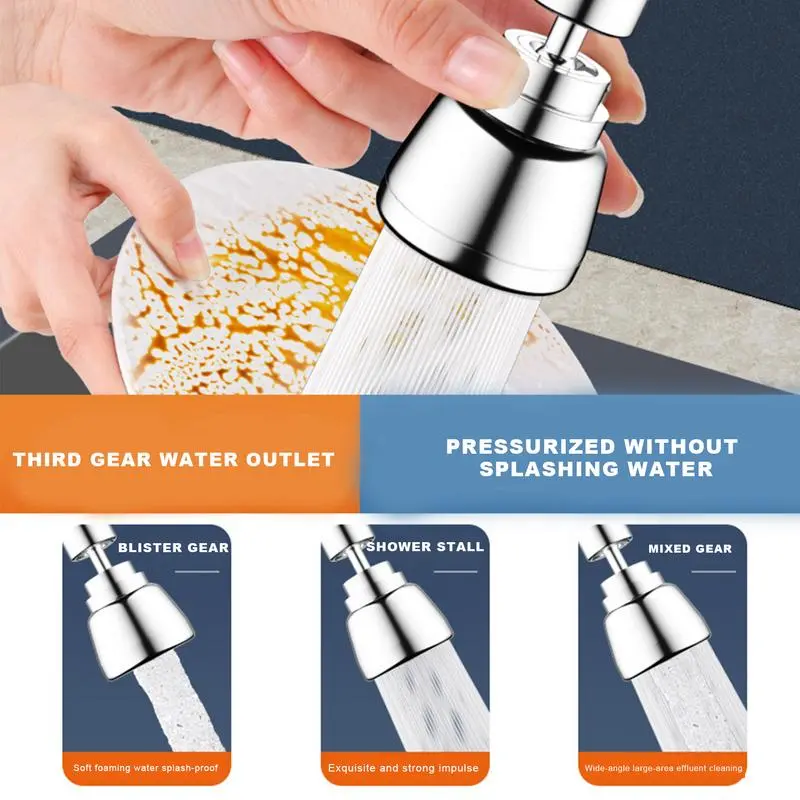 Bathroom Faucet Extender 360 Degree Rotatable Faucet Extender Sink Faucet Head Adjustable Kitchen Faucet Extender For Wash