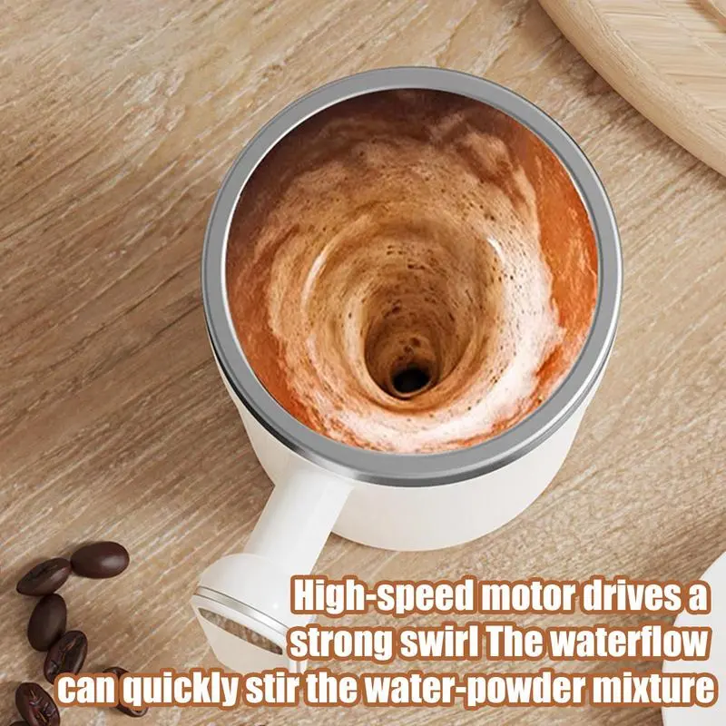 Electric Fun Automatic Stirring Mug 400ml Digital Display Design Automatic Stirrer Coffee Mug Portable Stirring Mug Electric Mug