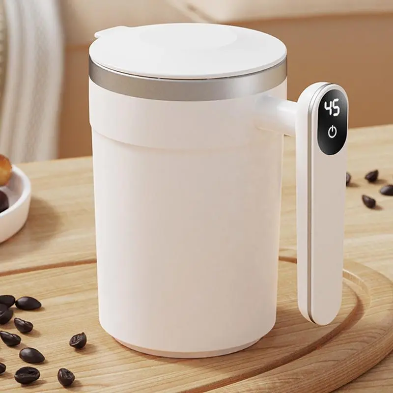 Electric Fun Automatic Stirring Mug 400ml Digital Display Design Automatic Stirrer Coffee Mug Portable Stirring Mug Electric Mug